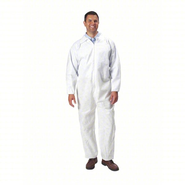 CVL-SMS-E-3XL-BLUE COVERALL HEAVY DUTY SMS ELASTIC WRISTS AND ANKLES ZIPPER COLLAR